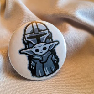 Mando and Yoda greyscale